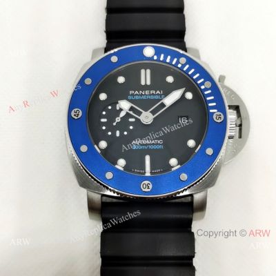 Panerai Luminor Submersible Pam01209 Watch Blue Bezel